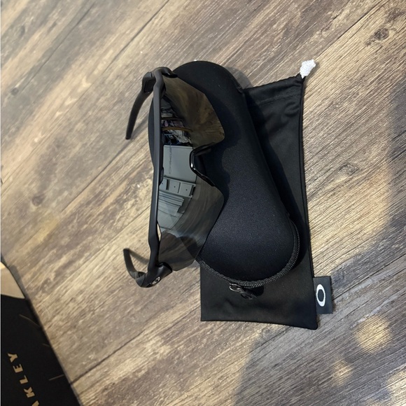 Oakley Black Wraparound Sunglasses with Pouch